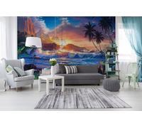 Fantasy Carta da Parati Camera Letto Murale 366x254 CM Dream Tropicale Scenario