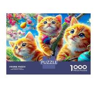 Fantasy Cat Scene 1000 Pezzi Puzzle Per Adulti E Ragazzi Cute Cats in Candy Wonderland Jigsaw Colorato Classici Regalo Giocattolo La Famiglia Travel Gift Qualità Premium 70x50cm/1000pcs