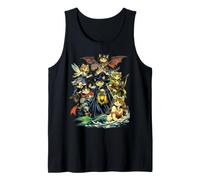 Fantasy Cats Wizards Fairy Medieval Rpg Gamer Cat Amante Canotta