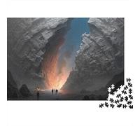 Fantasy Cave Adventure Puzzle 1000 Pezzi Canyon Fire in Cartone Riciclato Qualità Premium Per Appassionati Famiglia Passare Il Tempo Set Completo 38x26cm/1000pcs