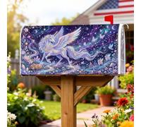 Fantasy Celestial Magical Horse - Coperture magnetiche per cassetta postale | Fanciful Fantasy Art, copertura per cassetta delle lettere, skyline notturno celeste, tema foresta magica, attacco magnetico