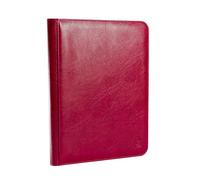 FANTASY CLUB | Album per Carte a 9 Tasche - Valorizza la tua collezione con un album in pelle sintetica rossa stile vintage con chiusura a cerniera | Capacità per 360 carte | Senza acidi e PVC