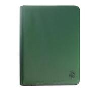 FANTASY CLUB | Raccoglitore per Carte a 9 Tasche Capacità per 360 carte - Valorizza la tua collezione con un album in pelle sintetica verde con texture a diamante e chiusura a zip | Senza acidi e PVC