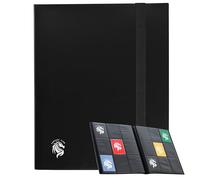 FANTASY CLUB | Raccoglitore per Carte a 9 Tasche - Valorizza la tua collezione con un album nero leggero con chiusura a fascia elastica | Capacità per 360 carte standard | Senza acidi e PVC
