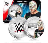 FANTASY CLUB Rey Mysterio WWE - Moneta ufficiale da collezione 32 mm - omaggio al maestro del 619 e leggenda del wrestling - edizione limitata per fan e collezionisti