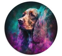 Fantasy Cocker Spaniel 1000-teiliges Puzzle, runde Papierpuzzles, Kunstwerk-Dekor, Intelligenzspielzeug für Familien-Indoor-Spiele, 1000 Stück (67,5x67,5cm)