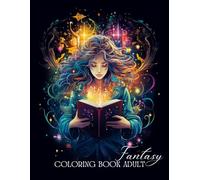 Fantasy coloring book adult with fairies, elves, dragons, magic creatures: Relaxing adult coloring book | Gifts for anxiety relief woman, men, teens