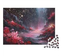 Fantasy Crystal Waterfall Colourful Cosmic Dragon Art 1000 Pieces Jigsaw for Adults The Impossible Challenge Brain Development 70x50cm/1000pcs