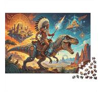Fantasy Dinosaur 1000 Pezzo Puzzle Recycled Native Americans Puzzle per Anziani Puzzle Accessori per Gioco for Family And Friends Birthdays Ottimo Regalo 38x26cm/1000pcs