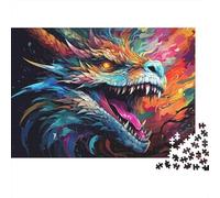Fantasy Dragon Art 100% Recycled Cardboard Cosmic Winged Dragon 1000Pc Jigsaw for Adults Challenging & Brainteasing 38x26cm/1000pcs