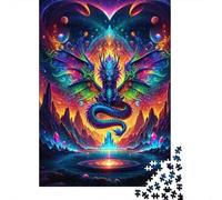 Fantasy Dragon Art Puzzle 1000 Pezzi Cartone Riciclato Drago Serpente Cosmico per Adulti Gioco Educativo Decorazione Parete e Regalo Compleanno 38x26cm