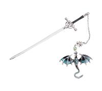 Fantasy Dragon Page Holder, Metal Bookmark for Readers, Bookish Gift Accessory for Teen and Adult Fantasy Fans, Mythical Bookshelf Accent for Home Decoration, 8,07 x 2,36 Inches
