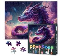 Fantasy Dragon Puzzles Home Decoration Fantasy Animals 1000 pezzi Puzzle per adulti Challenging Puzzles Suitable for Game Nights Funny Challenging and Unique mental Exercise Size: 70 x 50 cm