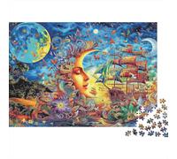 Fantasy Dream Landscape 100% Recycled Cardboard Cosmic Fire Dragon 1000 Piece Puzzle for Adults The Impossible Challenge Fun Present 38x26cm/1000pcs
