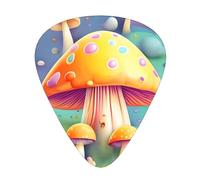 Fantasy Dream Mushroom Plettri per chitarra stampata, 12 pezzi in 3 diversi spessori, adatti per chitarra acustica, chitarra elettrica e musicisti di band
