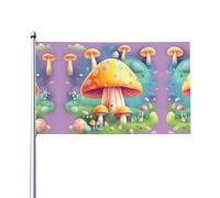 Fantasy Dream Mushroom Prints Bandiere decorative per esterni 0,9 x 1,5 m leggere e belle adatte per cortili all'aperto e celebrazioni di festival.