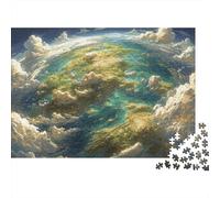 Fantasy Earth View Alta Qualità 1000 Pezzi Puzzle per Adulti Aerial Earth Cloud Paesaggio Premium Spesso Robusto Vivido Impegnativo Gioco per la Famiglia 38x26cm/1000 Pezzi