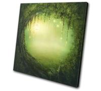 Fantasy Enchanted Forest Landscapes SINGLE TELA parete arte foto stampa