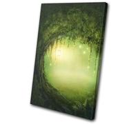 Fantasy Enchanted Forest Landscapes SINGLE TELA parete arte foto stampa