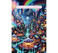 Fantasy Equals Happiness - 120 paged lined notebook with 6x9 in. easily portable format - great for on the go or at home use