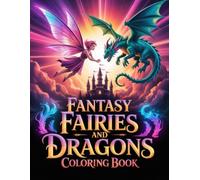 Fantasy Fairies and Dragons Coloring Book: Mythical Creature Activity Pages For Kids, Teens With Intricate Line Art, Relaxation, Gift Ideas