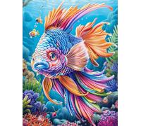 Fantasy Fish in A Vibrant Coral Reef Rompicapo 500 Pezzi Difficili 3D Cartone Rigido Resistente Tema Architettura Fairy Tale Scenery Cartoon Per Esperti Per Decorazione E Collezione Qualità Museale 5