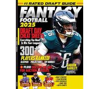 Fantasy Football - 2025 Draft Guide: 300 Players Ranked, Expert Insights, Cheat Sheets, Schedules, Projections, Team Breakdowns, Depth Charts, Winning Strategies & More! Saquon Barkley COVER