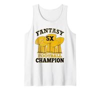 Fantasy Football 5X Champion Five Time Champ Trophy Vincitore Canotta