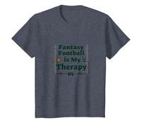Fantasy Football is My Therapy: Regalo per Gli Appassionati di Sport Maglietta, Bambini, Pervinca, 4 Anni