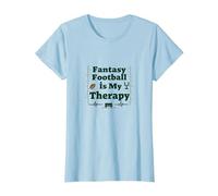 Fantasy Football is My Therapy: Regalo per Gli Appassionati di Sport Maglietta, Donna, Celeste, S