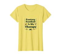 Fantasy Football is My Therapy: Regalo per Gli Appassionati di Sport Maglietta, Donna, Limone, XS