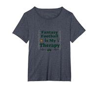 Fantasy Football is My Therapy: Regalo per Gli Appassionati di Sport Maglietta, Donna Plus-Size, Pervinca, 6X