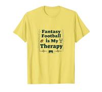 Fantasy Football is My Therapy: Regalo per Gli Appassionati di Sport Maglietta, Uomo, Limone, M