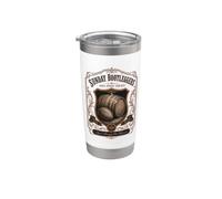 Fantasy Football Sunday Bootleggers Whisky Label Style Bicchiere termico in acciaio inox doppia parete