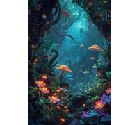 Fantasy Forest Notebook with Bright Mushrooms | Magical Lined Journal for Writing and Journaling | 6x9” Aesthetic Notebook with 109 Pages | Whimsical ... with this enchanting fantasy forest