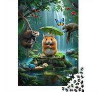 Fantasy Forest Scene 1000 Componenti Carta Spessa Puzzle Familiare Livello Di Difficoltà Equilibrato Intrattenimento Fine Settimana A Domicilio Divertente 52x38cm/1000pcs
