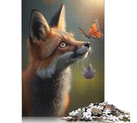 Fantasy Fox Butterfly Jigsaw Puzzle Impossibili 1000Pcs Decorazione Per La Casa. Rilassamento E Intelligence Per Adulti E Ragazzi Da 14 Anni 1000pcs (75x50cm)