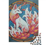 Fantasy Fox Mandala Art Print Jigsaw Puzzle Impossibili 1000Pcs Decorazione Per La Casa. Rilassamento E Intelligence Per Adulti E Ragazzi Da 14 Anni 70x50cm/1000pcs