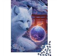 Fantasy Fox with Dragon And Torii Gate Puzzle Impossible 1000Pcs Decorazione Per La Casa. Rilassamento E Intelligence Per Adulti E Ragazzi Da 14 Anni 52x38cm/1000pcs