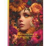 „Fantasy Frauen & Blumen - Ausmalbuch für Jugendliche ab 14 Jahren & Erwachsene“: „Magische Portraits und florale Welten zum Entspannen und Kreativ sein“