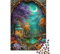 Fantasy Garden Scene 1000 Componenti Carta Spessa Puzzle Familiare Livello Di Difficoltà Equilibrato Intrattenimento Fine Settimana A Domicilio Divertente 38x26cm/1000pcs
