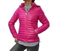 Fantasy Giacca 100 grammi Leggera Foderata Avvitata Ecologica Piumino Trapuntino Cappuccio Mezza Stagione Donna Ragazza Moda (Fucsia, x_l)