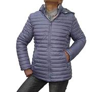 Fantasy Giacca Piumino Leggera Ecologica 100 grammi Trapuntino Foderata Taglie Grandi Mezza Stagione Donna Ragazza (46, Blu Cenere)