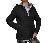 Fantasy Giacca Piumino Leggera Ecologica 100 grammi Trapuntino Foderata Taglie Grandi Mezza Stagione Donna Ragazza (56, Nero)