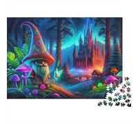 Fantasy Gnome Forest 1000 Piece for Women & Men: Mystical Forest with Glowing Castle Fun And Challenging Family Game Gift Idea 70x50cm/1000pcs