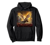 Fantasy Griffon Suonare il pianof Felpa con Cappuccio