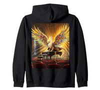 Fantasy Griffon Suonare il pianof Felpa con Cappuccio