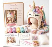 Fantasy Hood Hat DIY Crochet Kit,Handmade Hood Hat Crochet Animals Kits，#E
