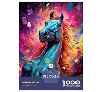 Fantasy Horse Art 1000 Pezzi Puzzle Classico Bundle Puzzle Cartone Extra Spesso - Preferito Dai Collezionisti, Relax Mentale, Pause Ufficio, Viaggio E Regali Festivi 70x50cm/1000pcs