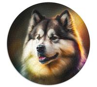 Fantasy-Hunde-Puzzle 1000 Teile für Erwachsene, rundes Puzzle für Teenager, interaktives Familienspiel, herausforderndes Geschenk, 1000 Teile (67,5x67,5cm)